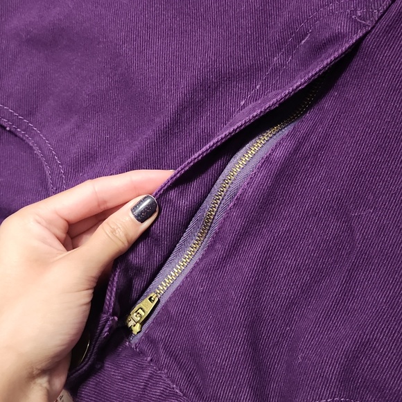 Vintage High Rise Baggy Relaxed Tapered Leg Purple Denim "Mom" Jeans - Picture 11 of 16